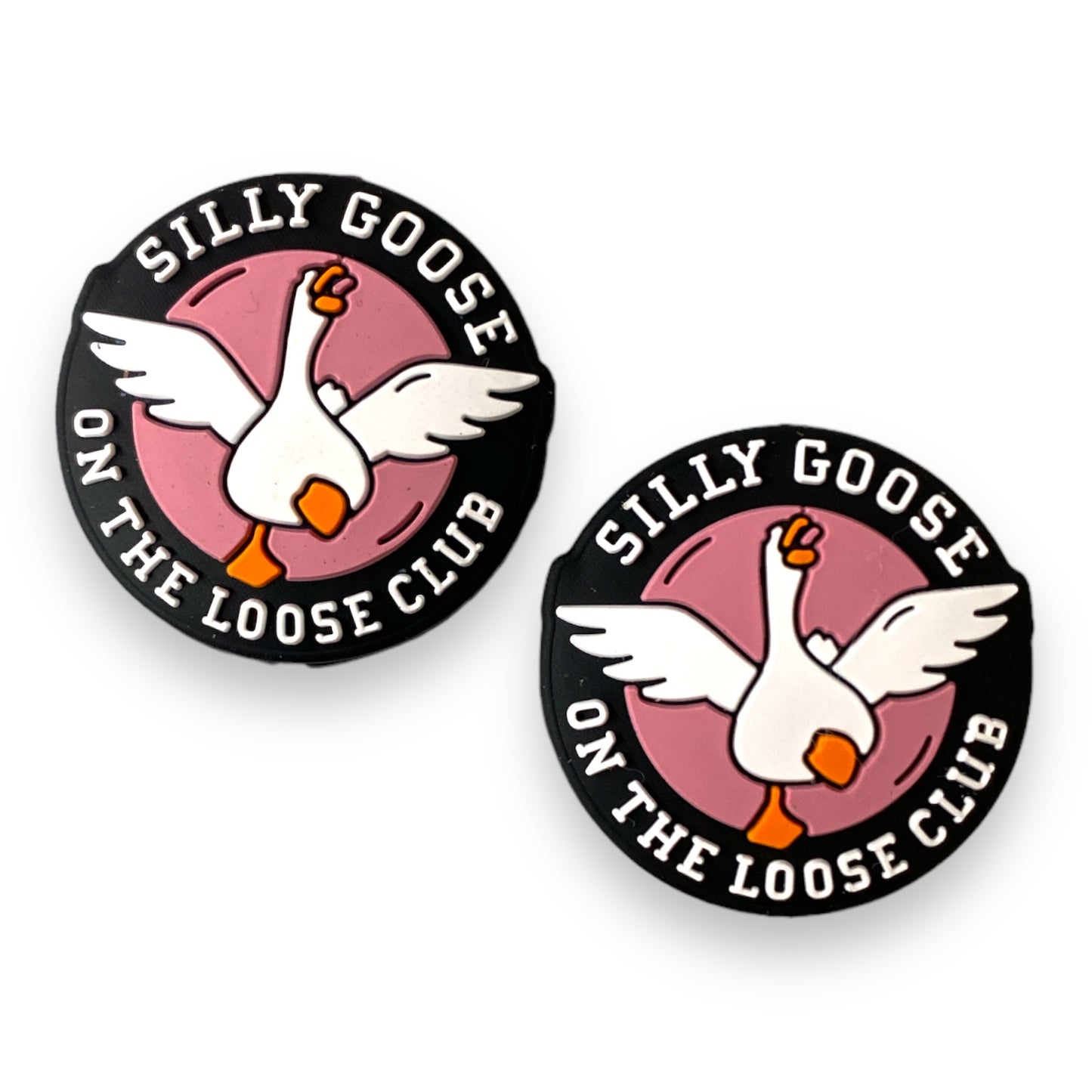 h1087  - "Silly Goose On The Loose" Silicone Focal Bead (1 Count)