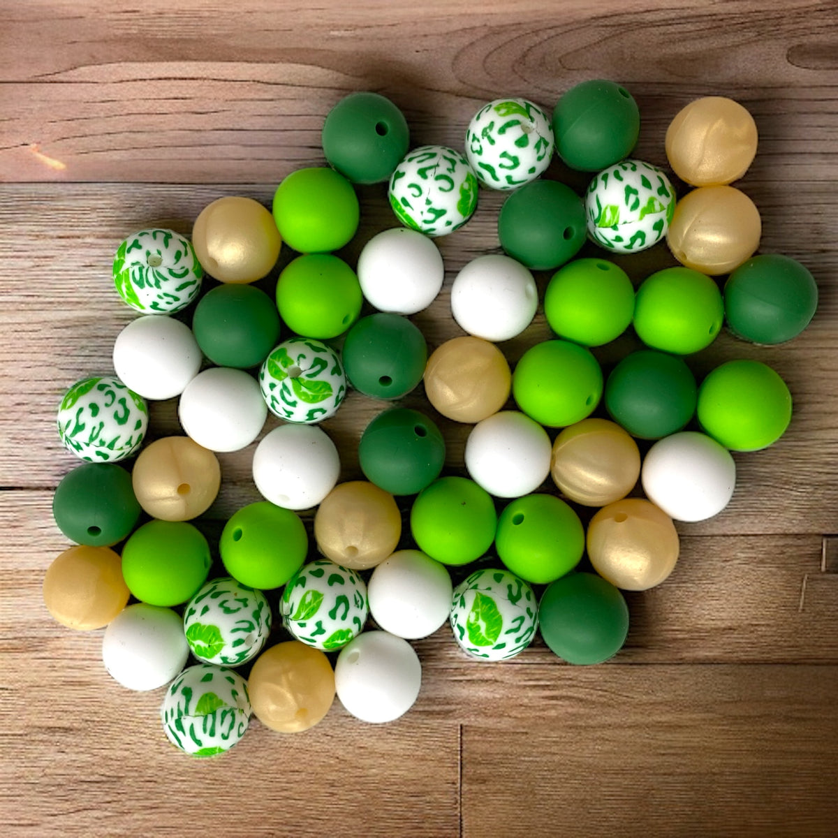 CK - 121 -  15mm "Pinch Me" 50 Count  Silicone Bead Pack