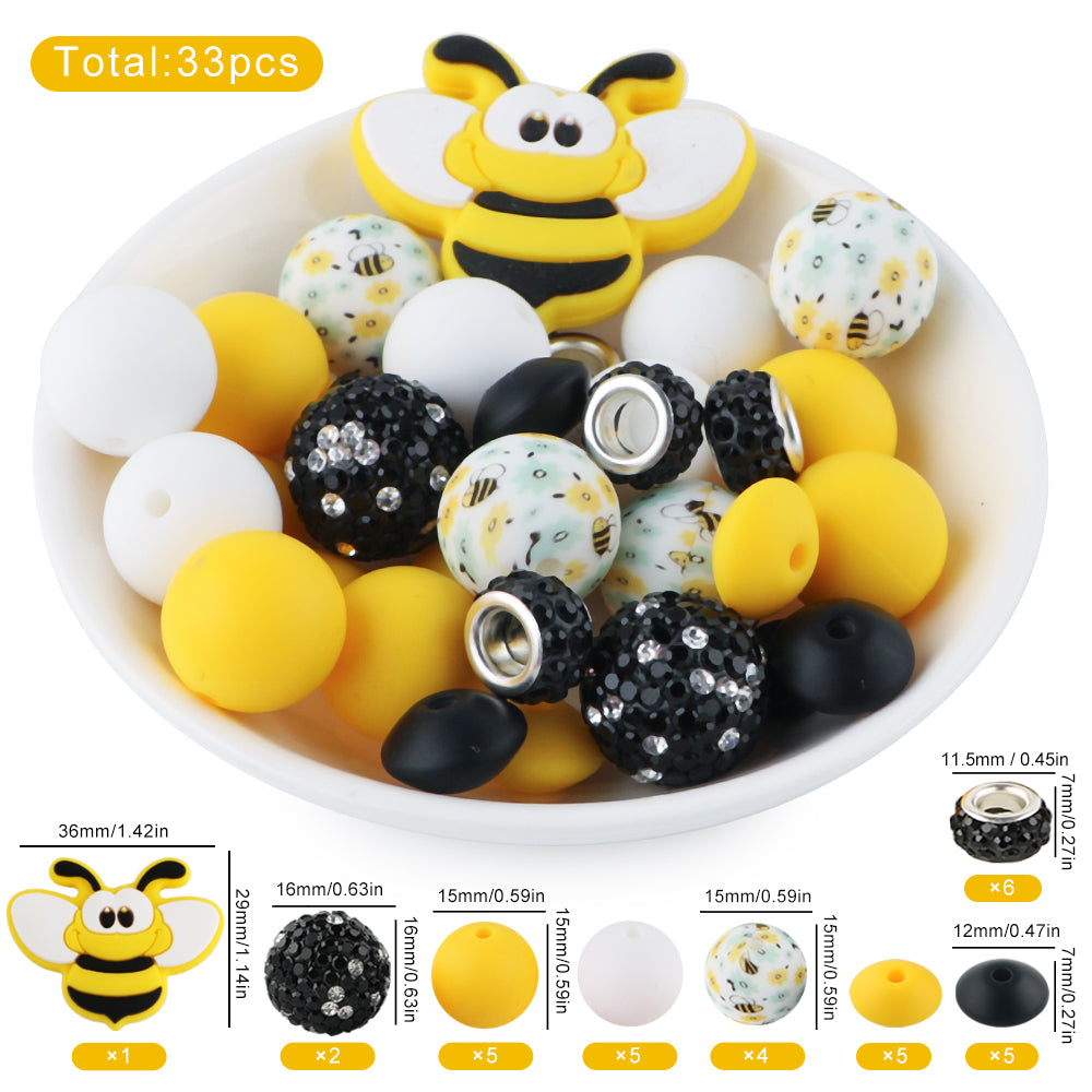 Z/527 - "Bee" Silicone Bead & Bling Kit