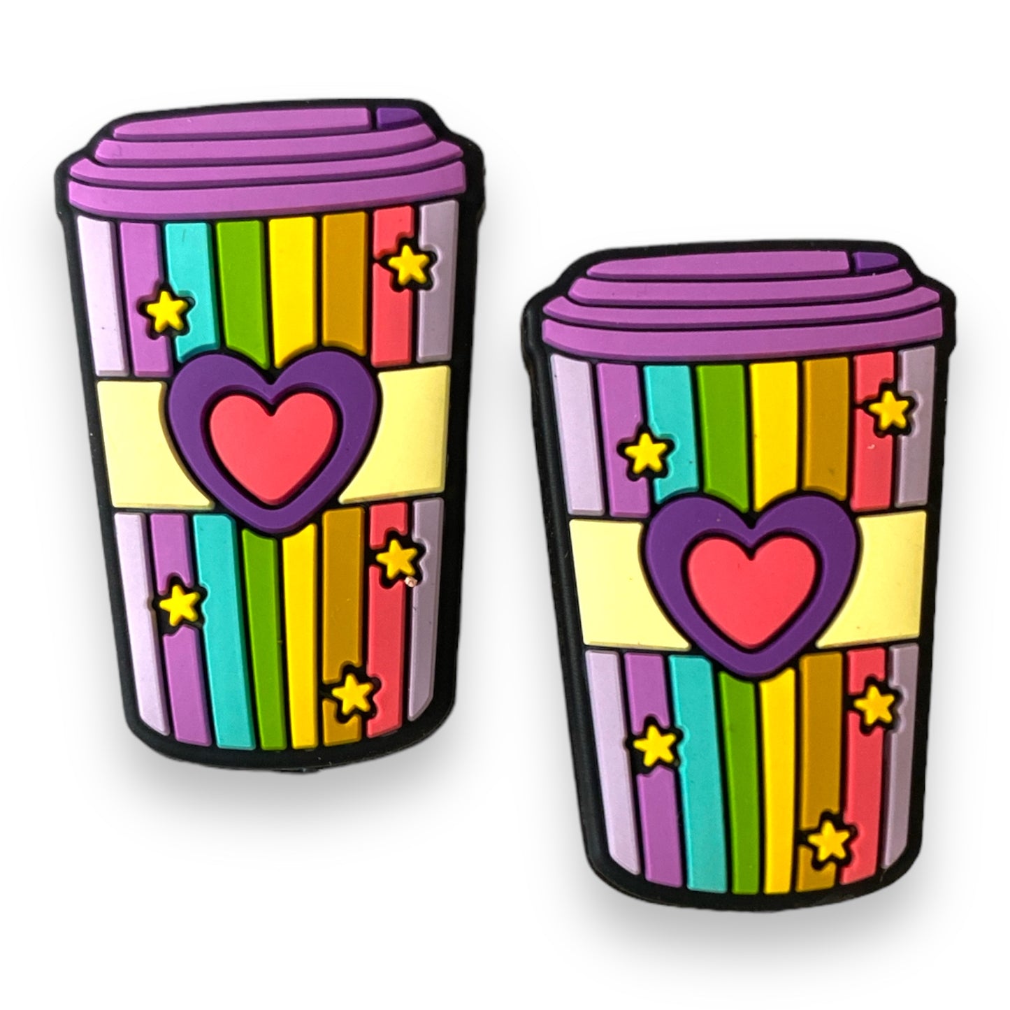 X173 - “Colorful Coffee"  Silicone (1 Count) Focal Bead