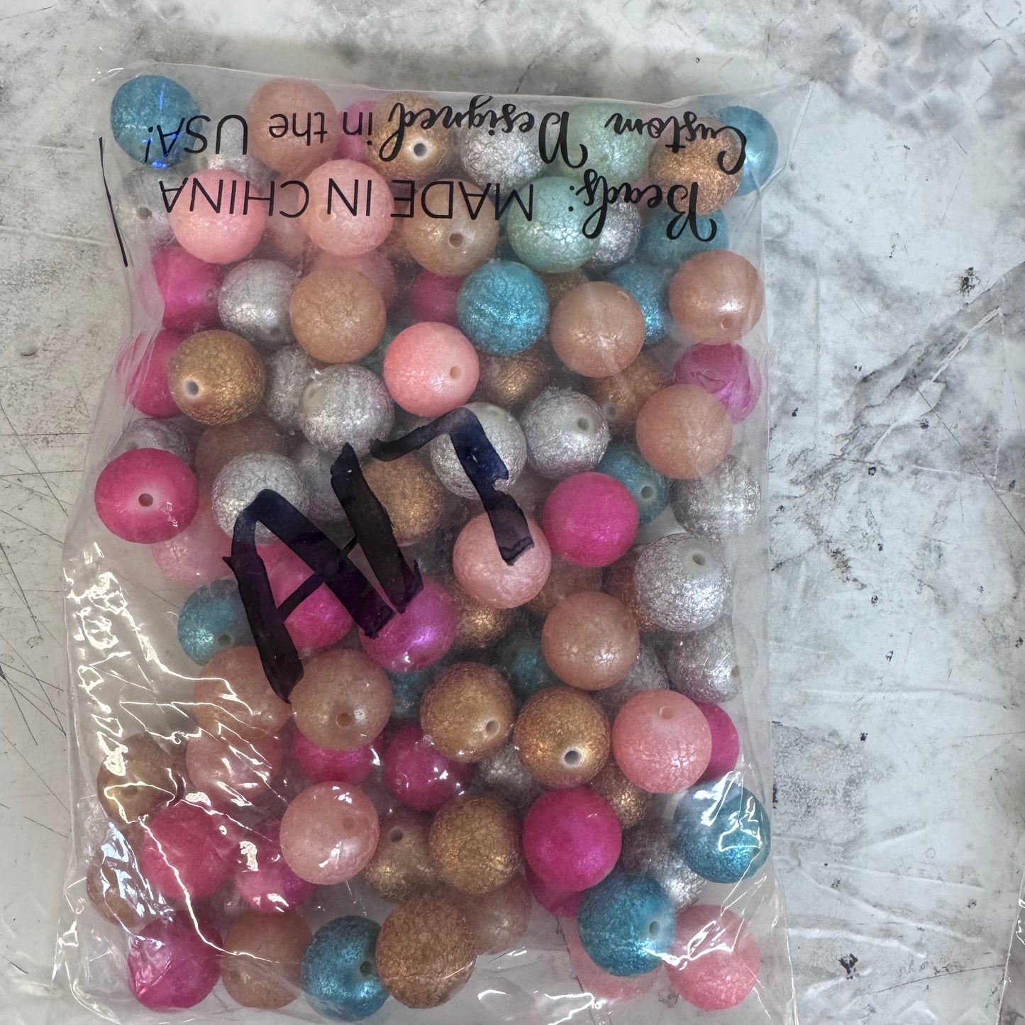 A17- 20mm Stardust Mixed Beads 100 Count *WAREHOUSE SALE*