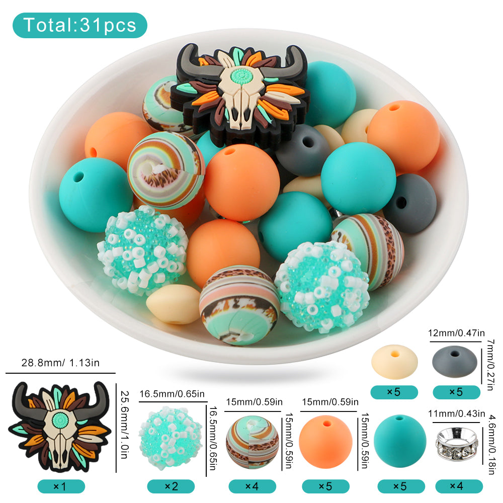 Z/518 - "Serape" Western Silicone Bead & Bling Kit