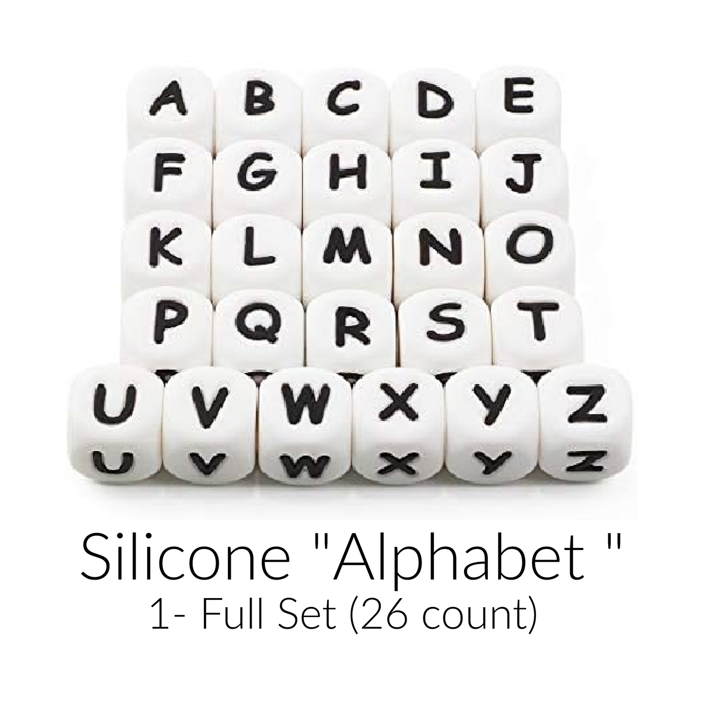 SWS14- Silicone Alphabet Bead Pack (26 Count)