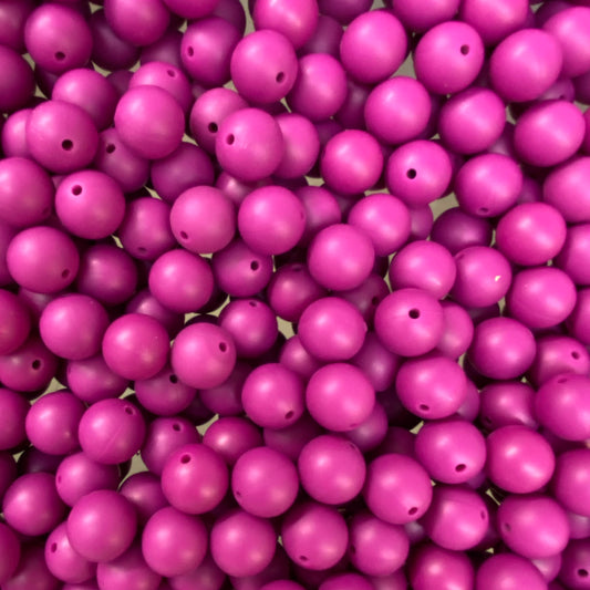 46 / 15mm - Plum Silicone Bead