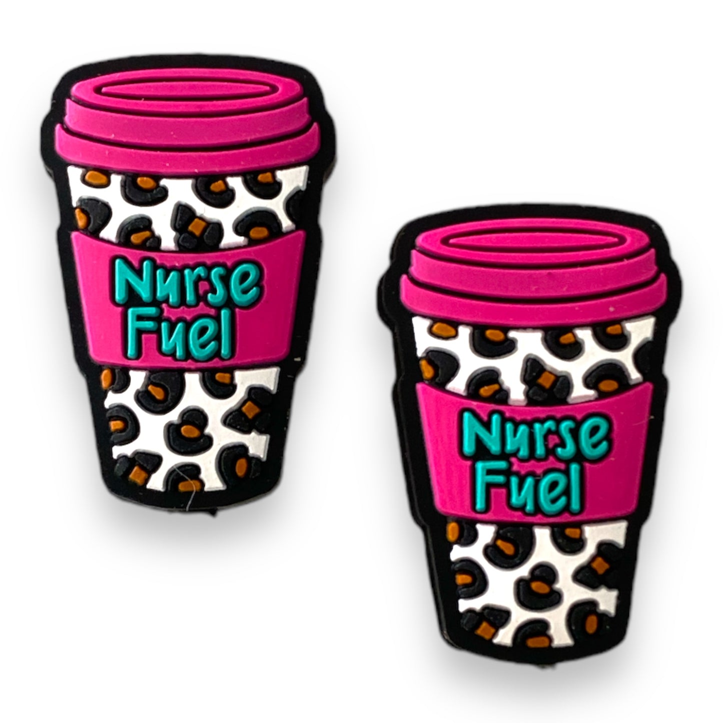 T158- “Nurse Fuel- Pink"  Focal (1 Count) Bead Silicone