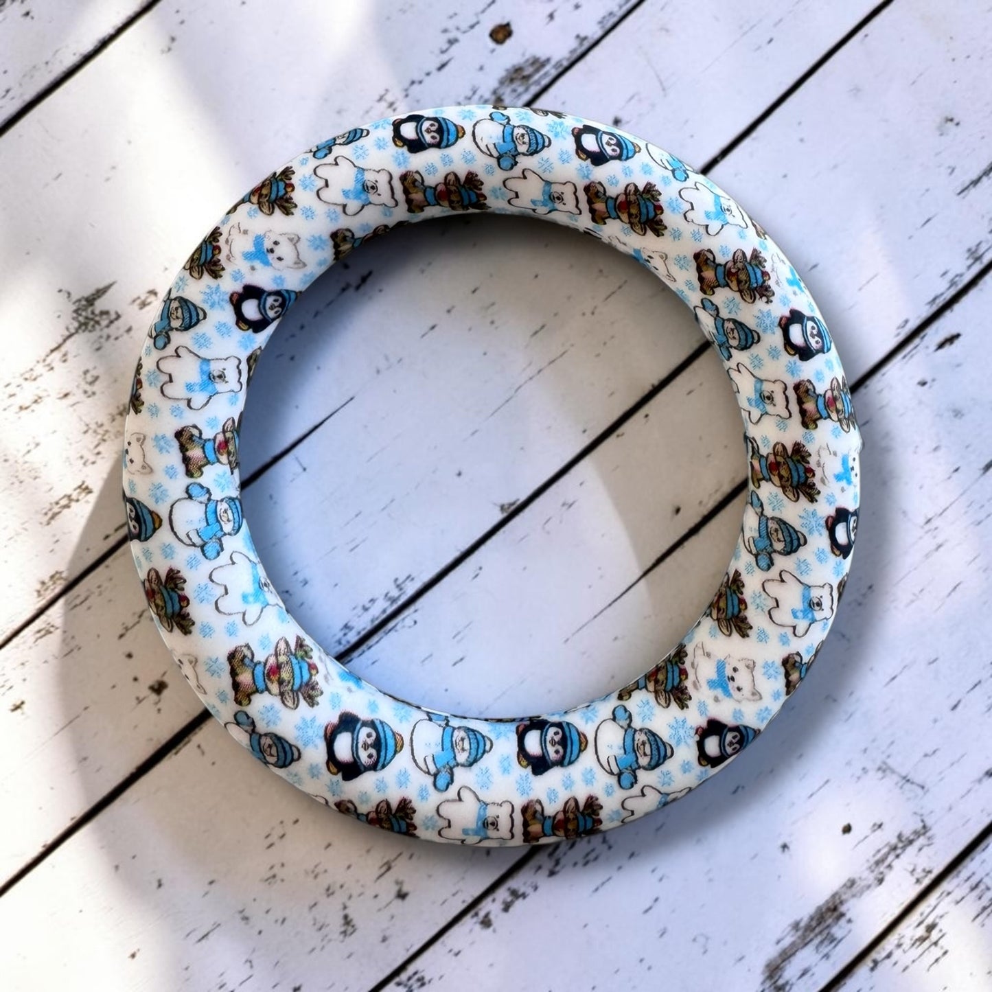 #789- "Winter"  65mm Silicone Ring for DIY Crafts