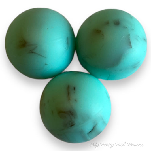 T82- 15mm "Western Marble" Silicone Beads