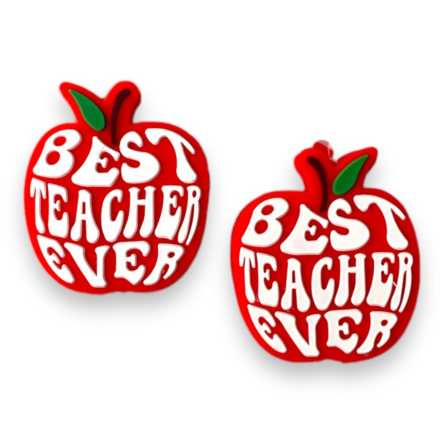 X344 -  “Best Teacher Ever" Silicone (1 Count) Focal Bead