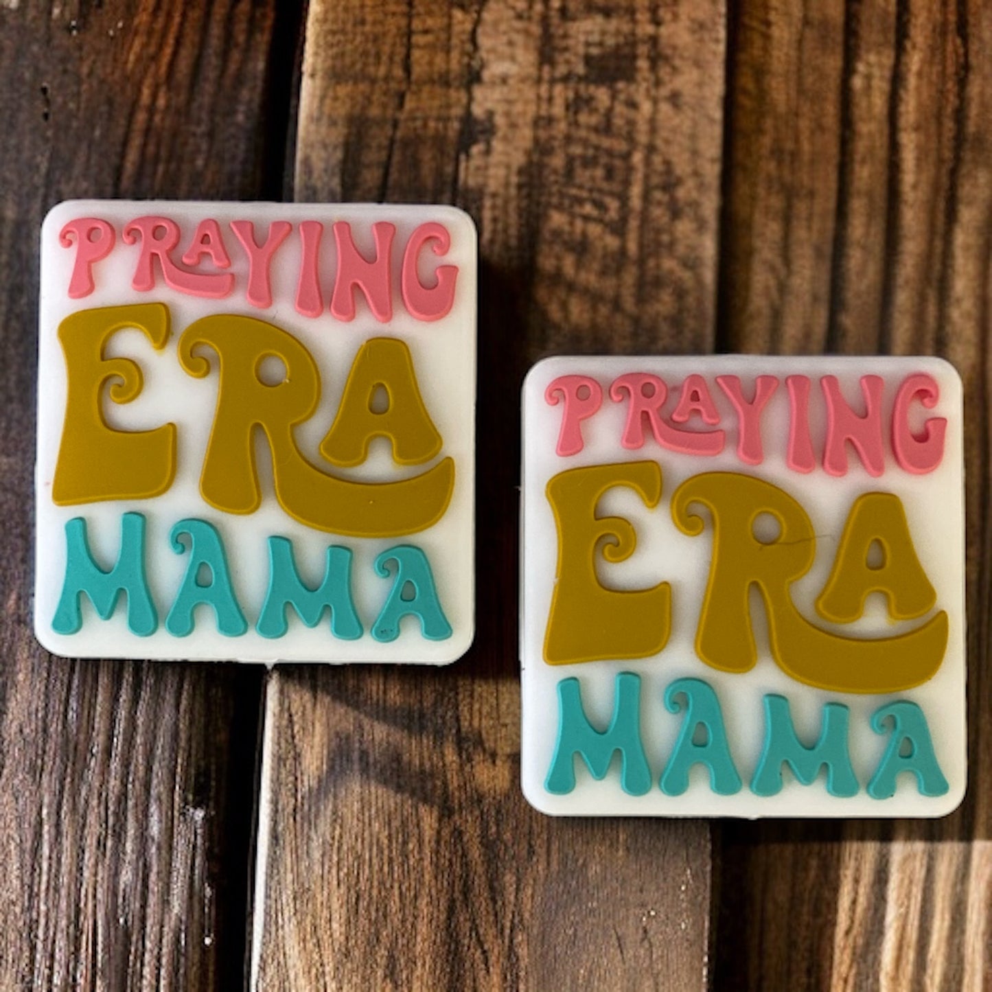 e664  -  “Praying Era" Silicone Focal Bead (1 Count)