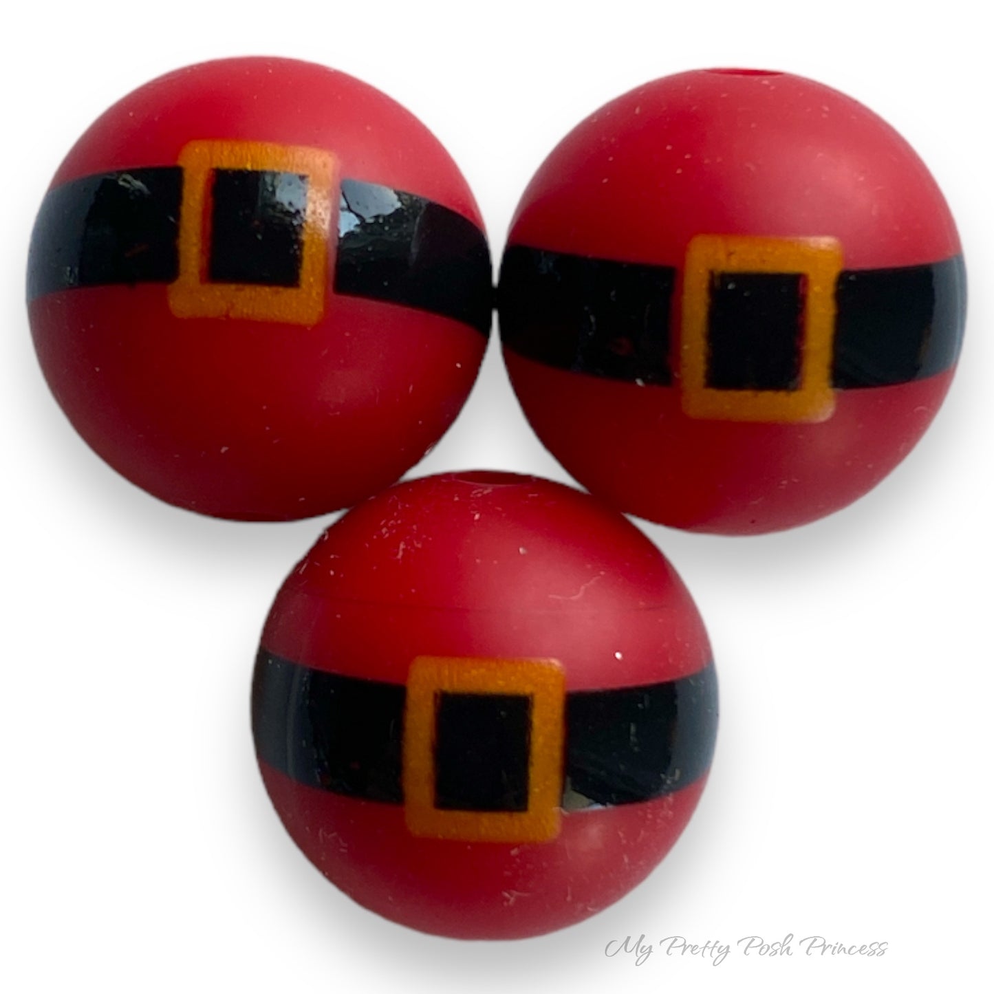 #745  - 15mm “Santa Sash” Silicone Beads