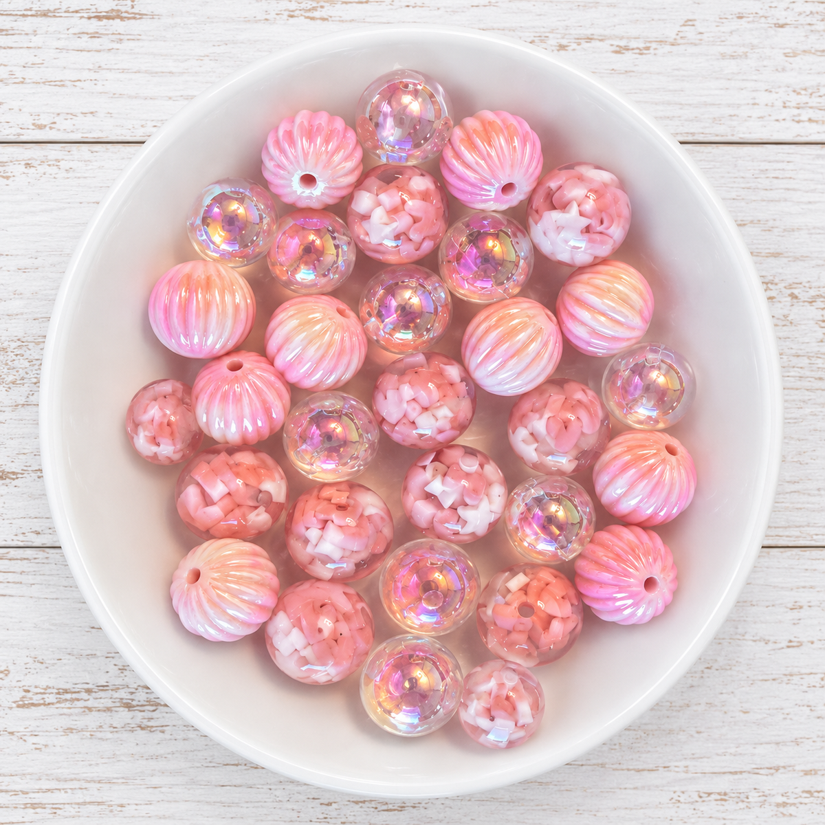 Pink Champagne 30 Count | 16mm Acrylic Bead Bundle