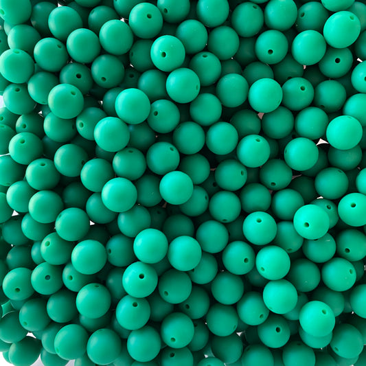 96 / 15mm - Dark Green  Silicone Bead