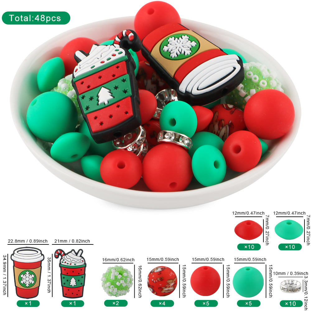 Z/522 - "Christmas" Latte Silicone Bead & Bling Kit