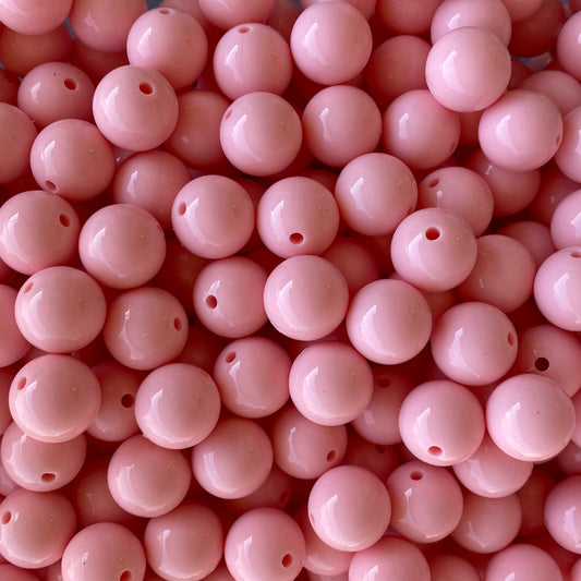 T335 - 15mm Light Pink Gloss Silicone Beads