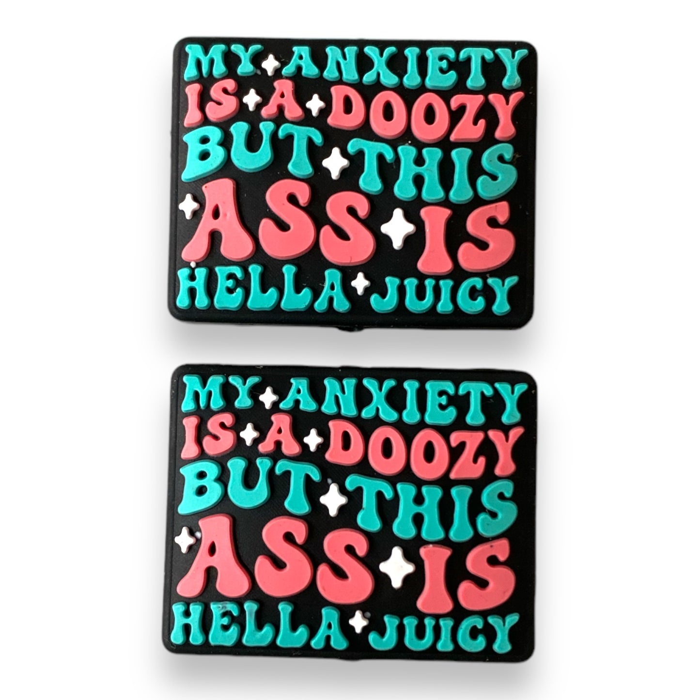 e545-  “My Anxiety Is A Doozy"  Exclusive Silicone (1 Count)  Focal Bead