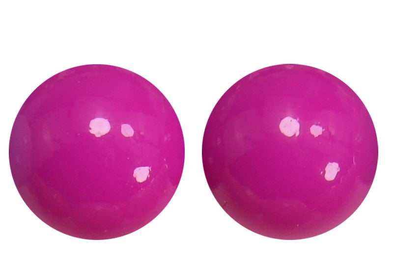 T326 - 15mm "Dark Pink" Gloss Silicone Beads