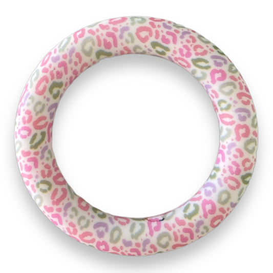 Q-A748 - 65mm Pastel Leopard Silicone Ring