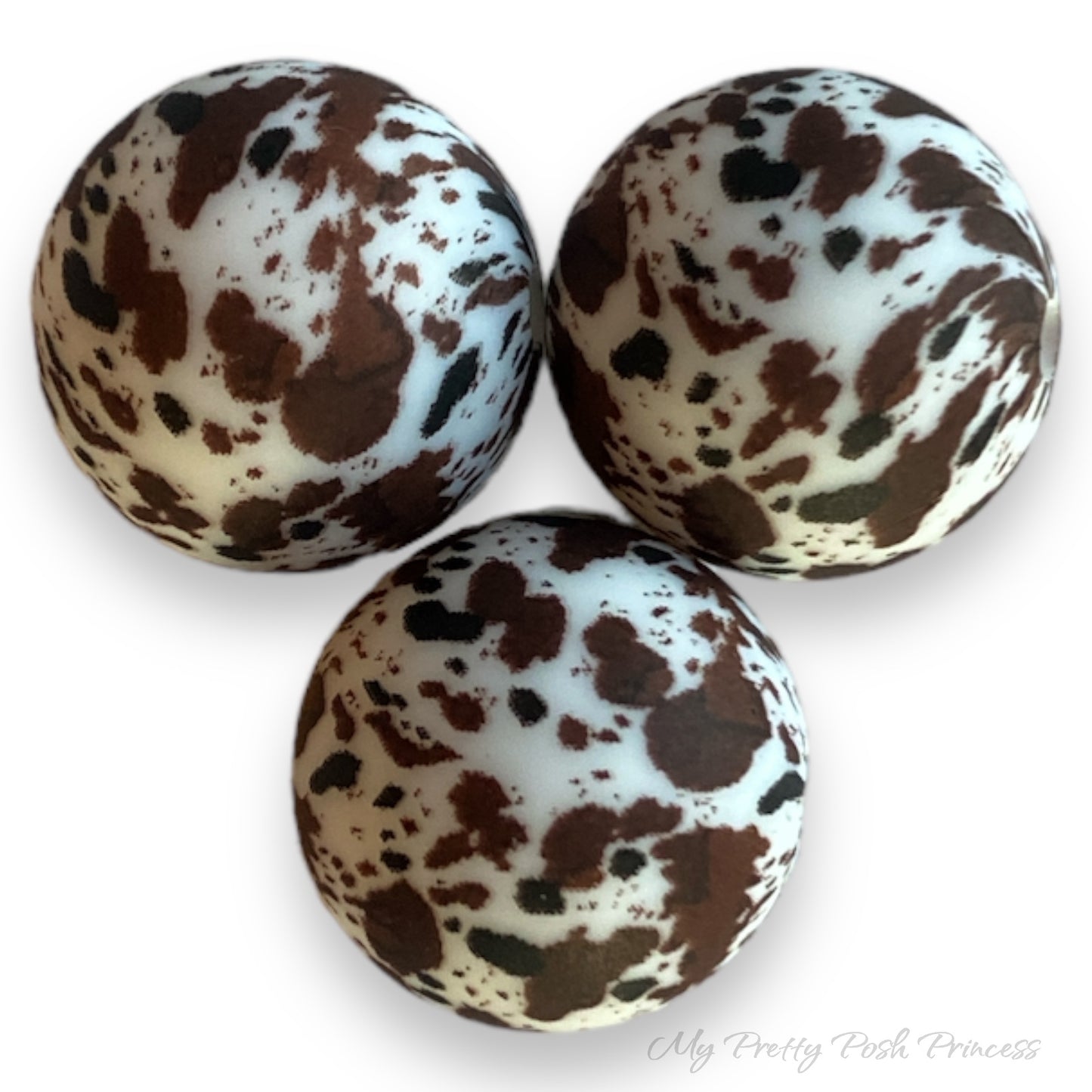 #760 - 19mm "Cowhide" Silicone Beads