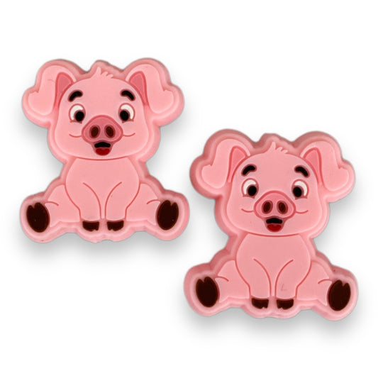 T428 -  "Pig" Silicone Focal Bead (1 Count)