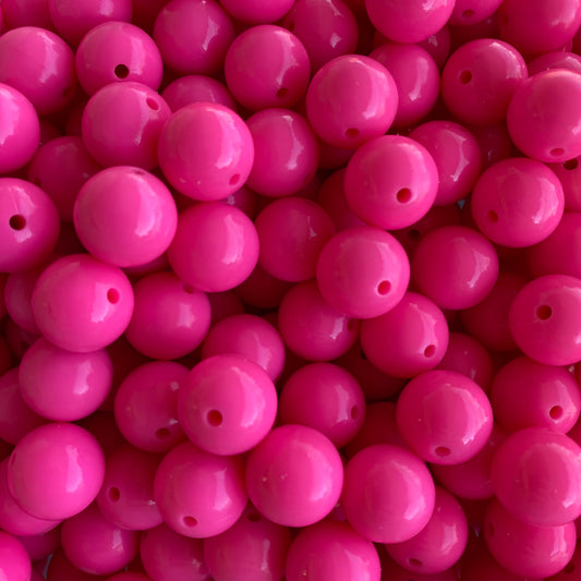 T319 - 15mm "Perfect Pink" Gloss Silicone Beads