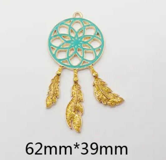 Q-A40 - Dream Catcher Enamel Alloy Metal Pendant