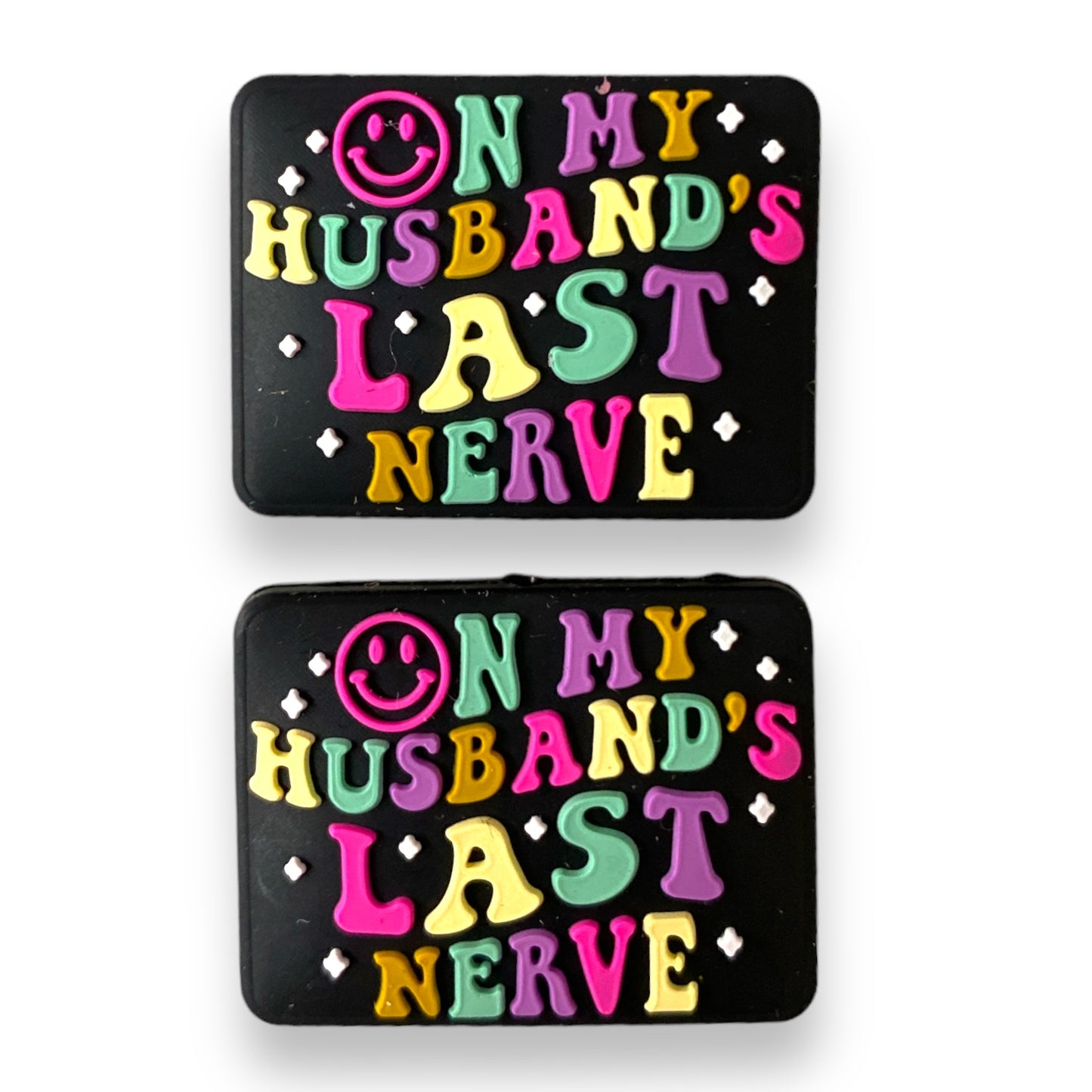 h1007 - "On My Husbands Last Nerve" Silicone Focal Bead (1 Count)