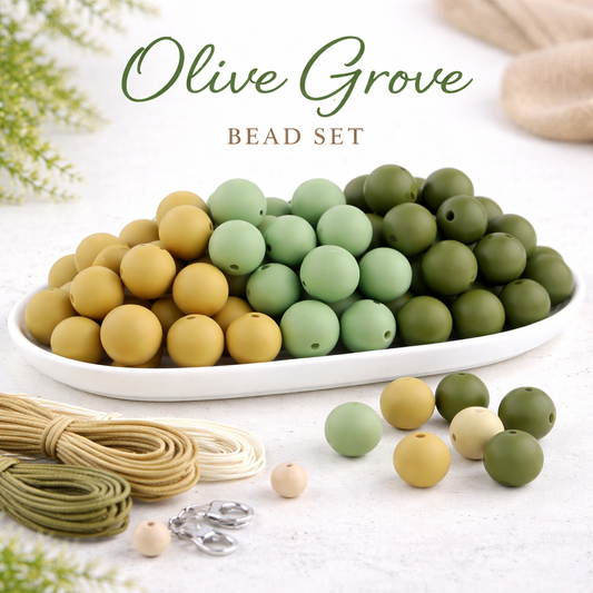 Olive Grove (30 Count 19mm Silicone Bead Pack)