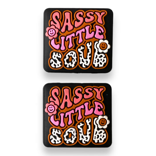 h1091  - “Sassy Little Soul” Silicone Focal Bead (1 Count)