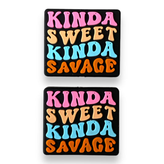 h1085 - “Kinda Sweet Kinda Savage” Silicone Focal  (1 Count)