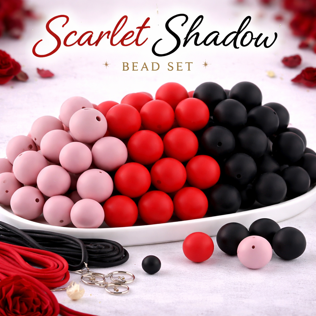 Scarlet Shadow (30 Count 19mm Silicone Bead Pack)