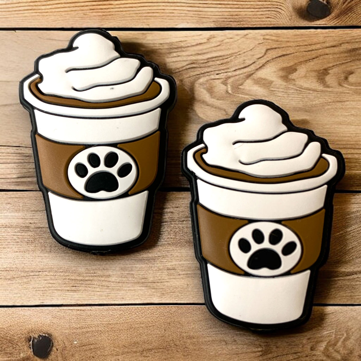 X285 -  “Pupchino" Silicone (1 Count) Focal Bead