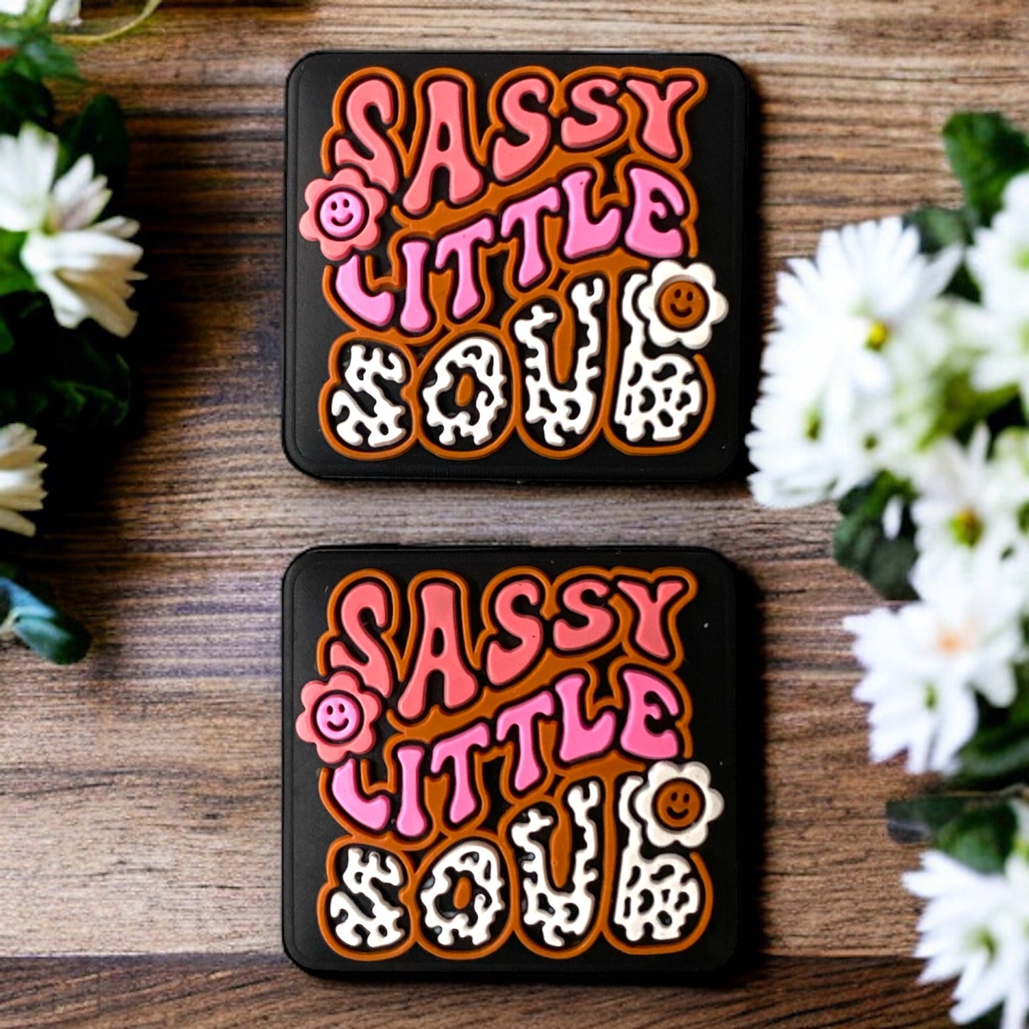 h1091  - “Sassy Little Soul” Silicone Focal Bead (1 Count)