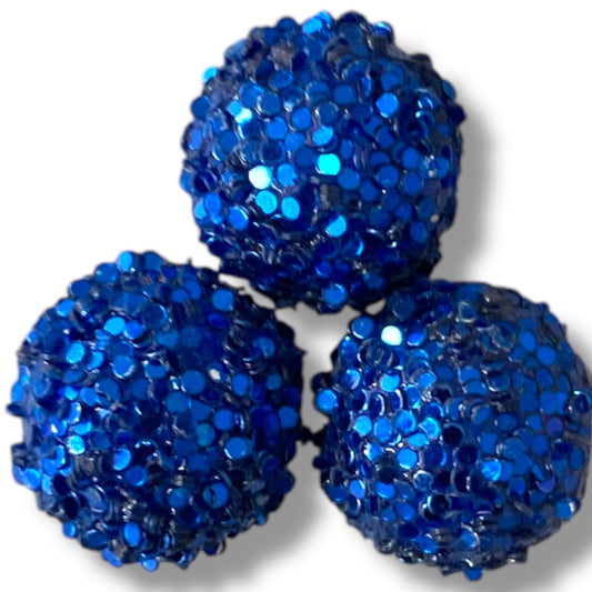 R-15 - 16mm "Royal Blue" Glitter Rhinestones (1 Count)