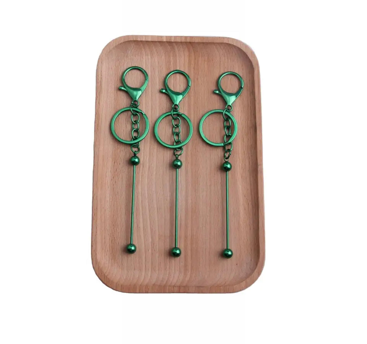 FX- 9057- Green Plated Beadable Keychain Bar