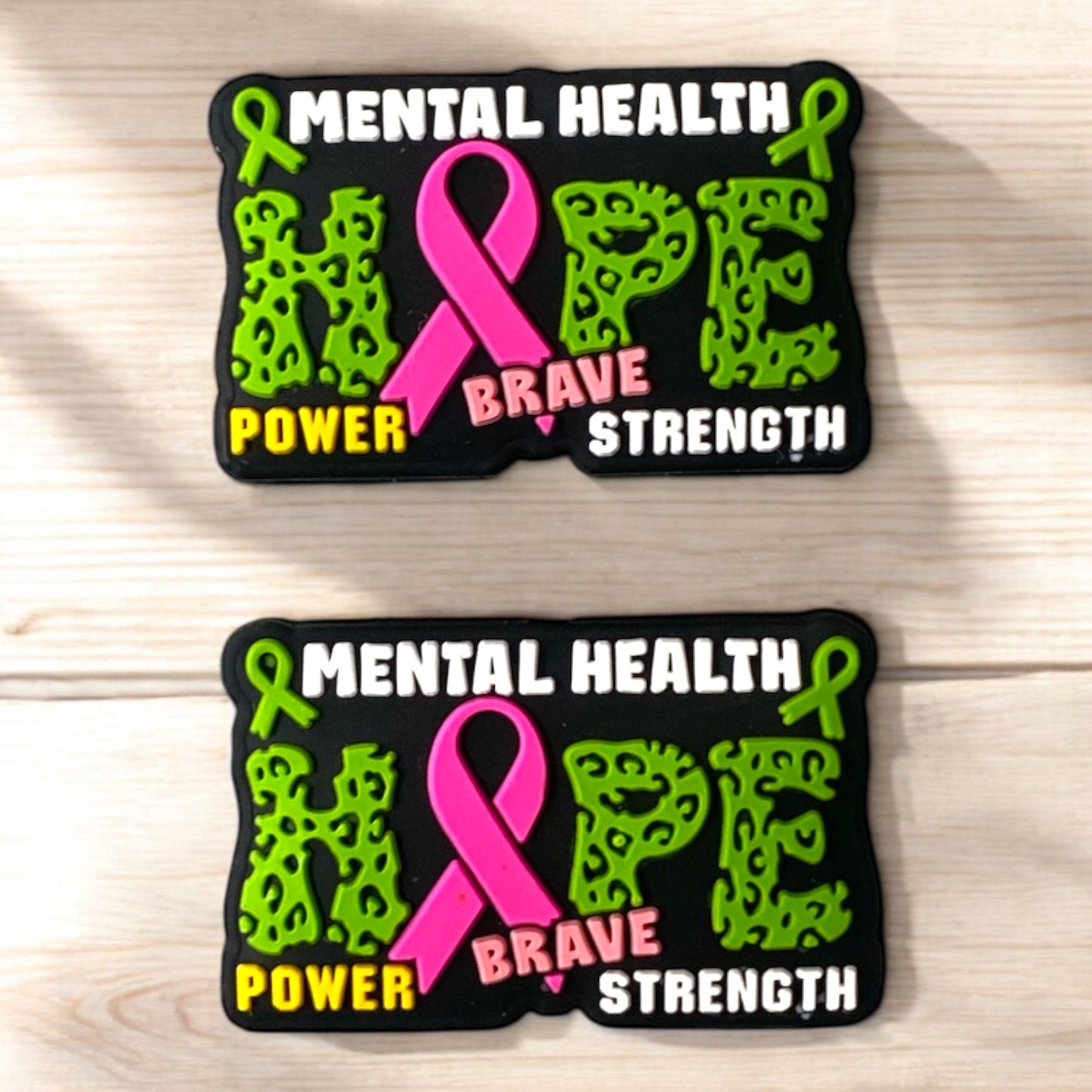 e641 - "Mental Health” Silicone Focal Bead (1 Count)