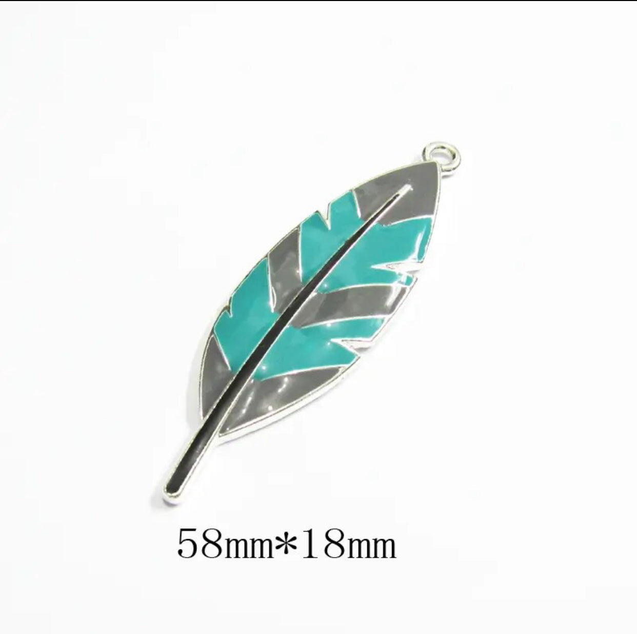 Q-A52 - Feather Alloy Metal Pendant