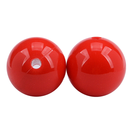 T333 - 15mm Red Gloss Silicone Beads