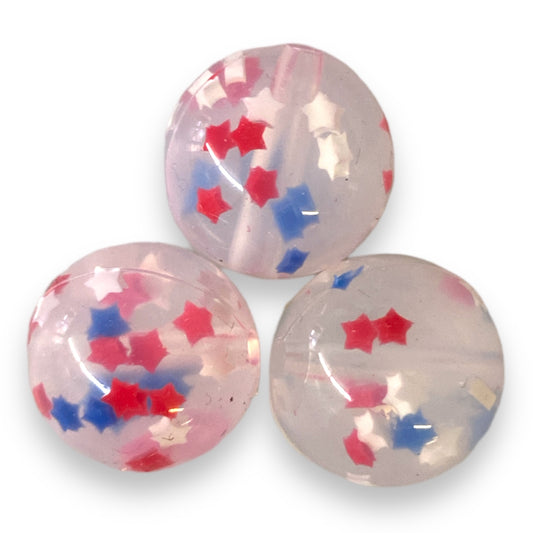 T75- 15mm USA Confetti Silicone Beads