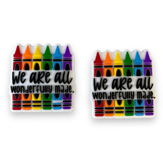 h958 - We Are All Wonderfully Made "Exclusive"  Focal (1 Count) Bead Silicone