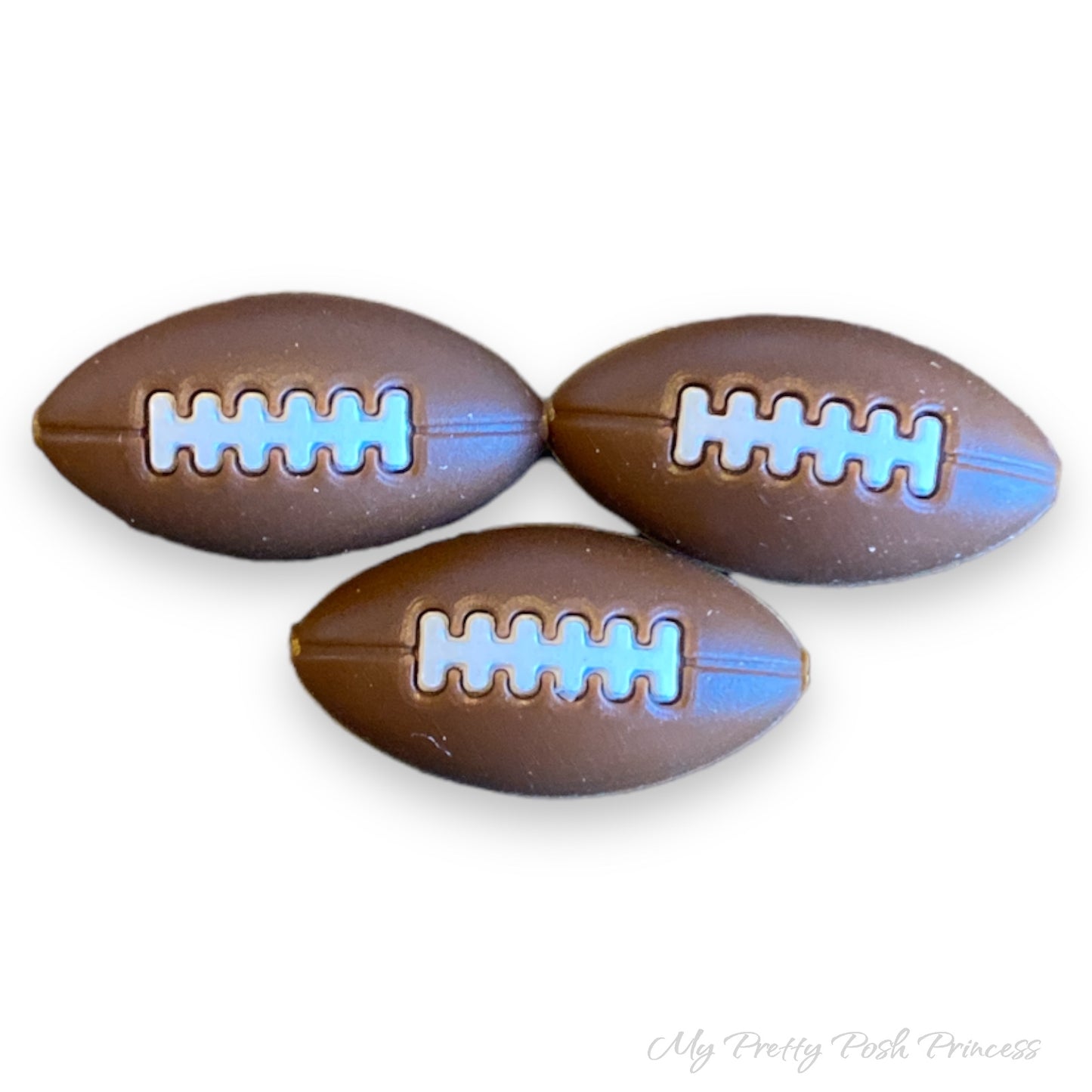 A-6059- Football 28mm x 15mm Silicone Beads