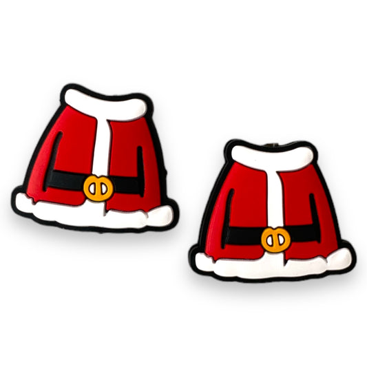 X80 -  “Santa Coat” Silicone (1 Count) Focal Bead *Coat Only