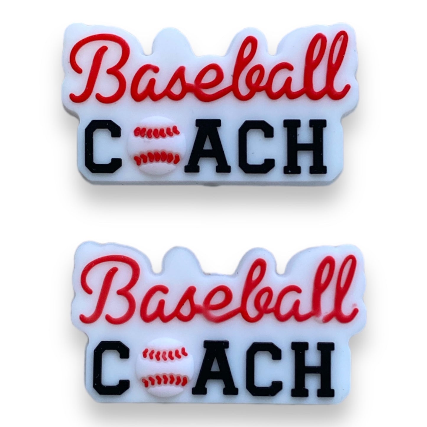 X220 - Baseball Coach *Color* Silicone (1 Count) Focal Bead