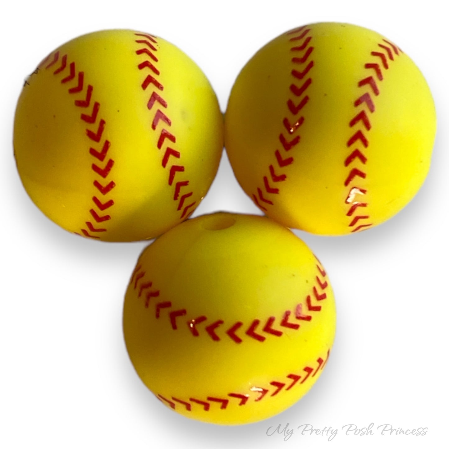 A-6053- 15mm “Softball” Silicone Beads