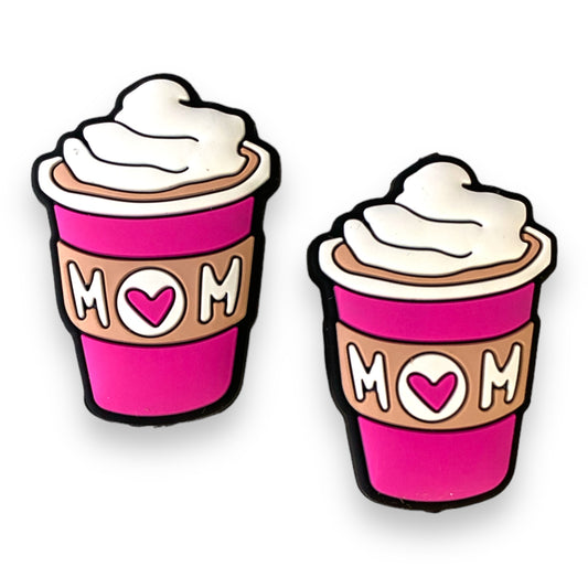 X161 - "Pink Mom Latte" Silicone (1 Count) Focal Bead