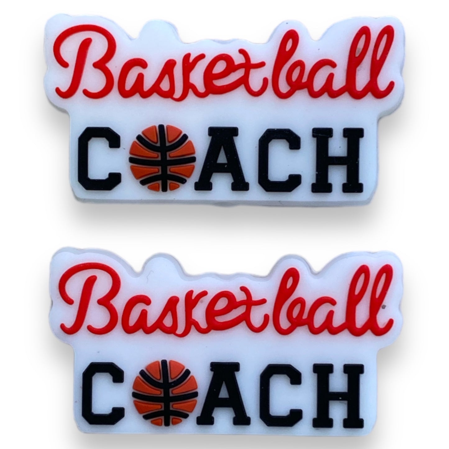 X218 - Basketball Coach  Silicone (1 Count) Focal Bead