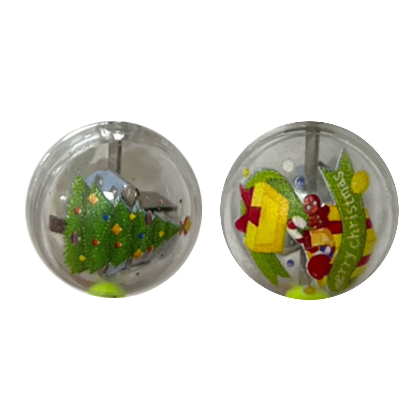 CK- 270 - 20mm "Tree / Merry Christmas" Blinking Acrylic Bead (1 Count)