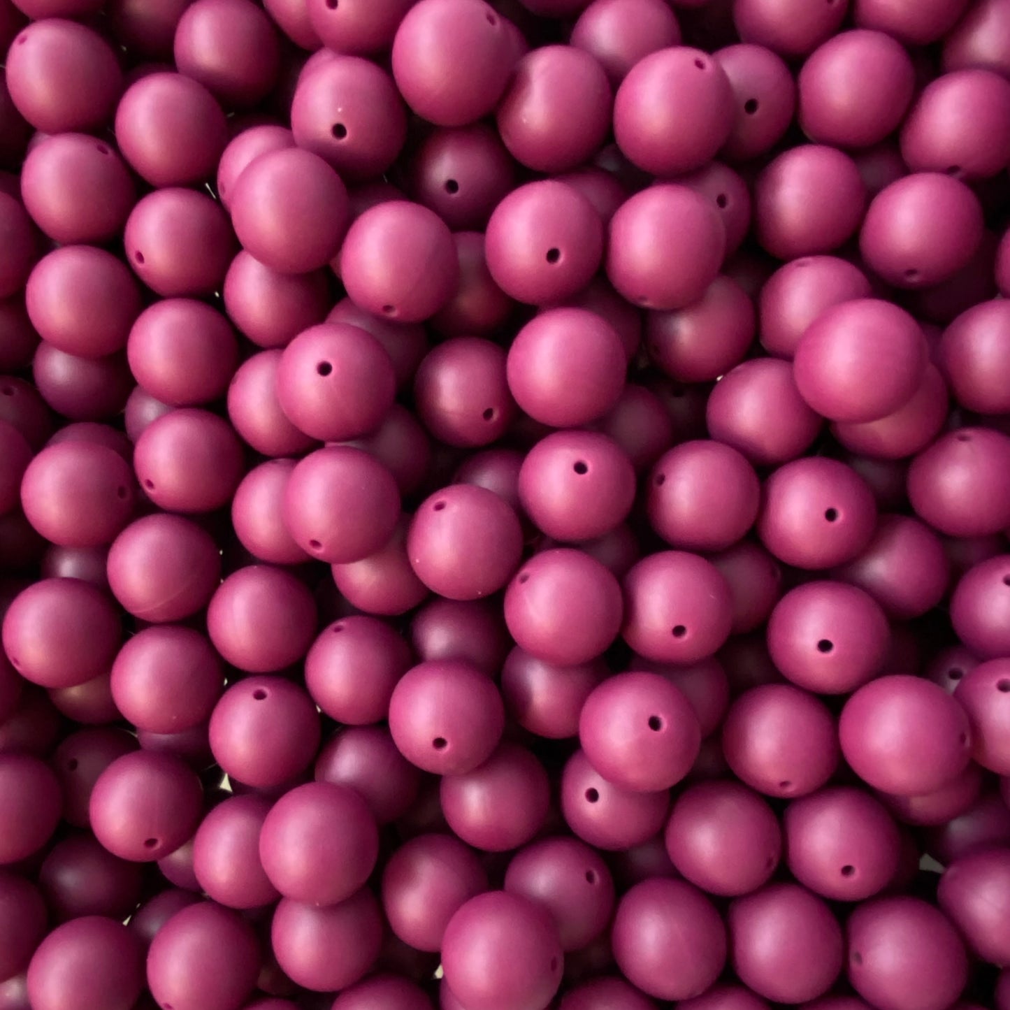 47 / Burgundy 15mm Silicone Bead