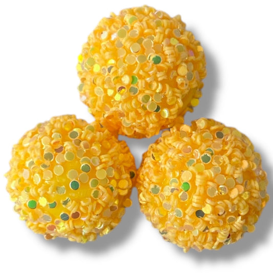 R-20 - 16mm "Yellow" Glitter Rhinestones (1 Count)