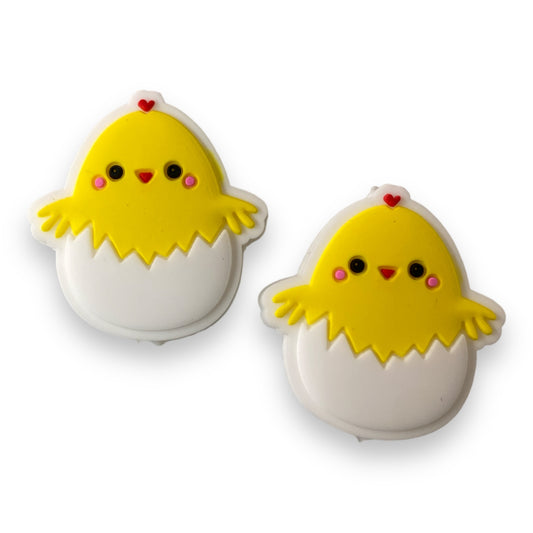 h855-  “Easter Chick" Silicone Focal Bead (1 Count)