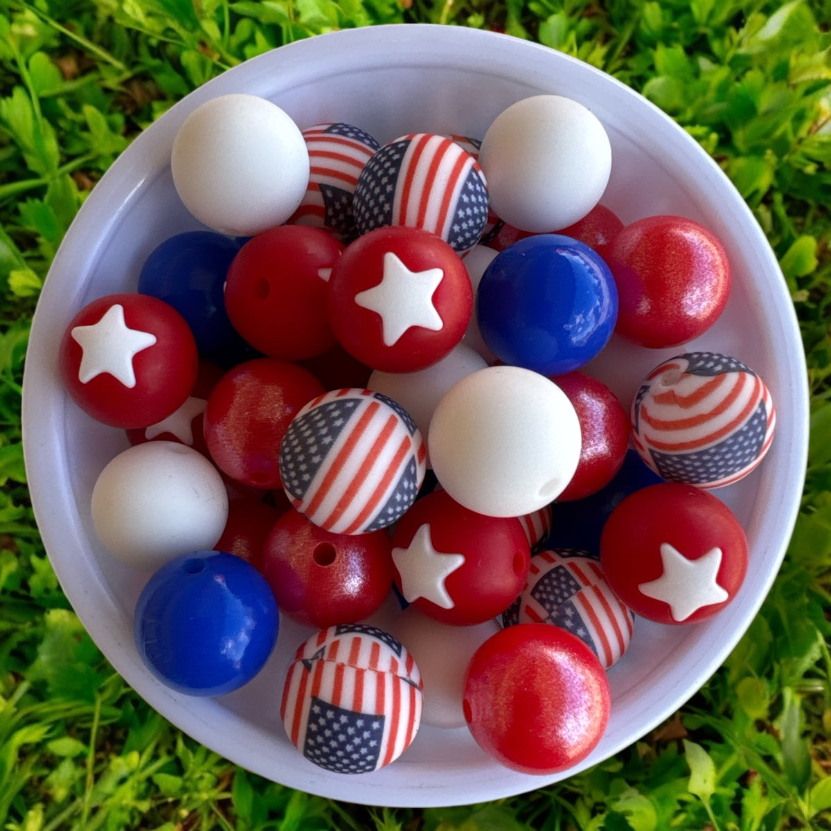 CK- 117-  15mm "Patriotic USA" Silicone Bead Pack (2025)